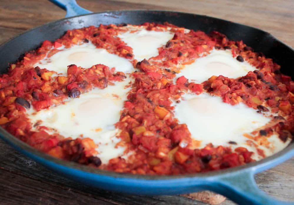 Fiesta-Baked-Eggs-with-Farro-Black-Beans-and-Chicken-Sausage-step-7