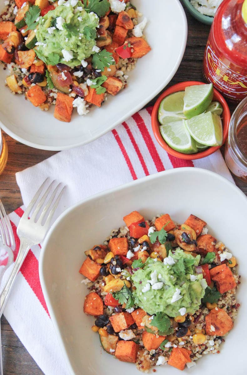 Vegan-Sweet-Potato-Burrito-Bowls-with-Summer-Vegetables-and-Quinoa-2
