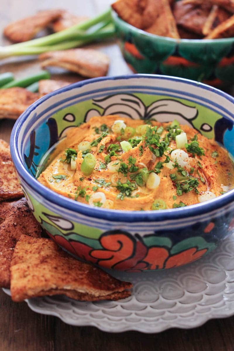 Chipotle-Hummus-with-Homemade-Chili-Lime-Pita-Chips