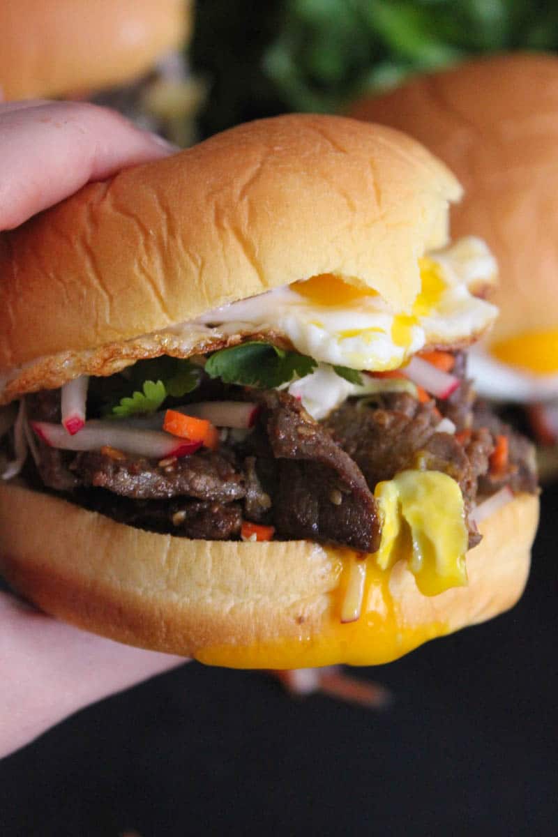 Korean-bulgogi-beef-sandwiches-with-tangy-slaw-creamy-spicy-sauce-fried-eggs-8