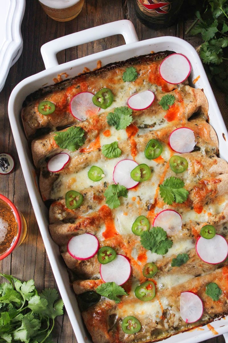 sweet potato and black bean enchiladas