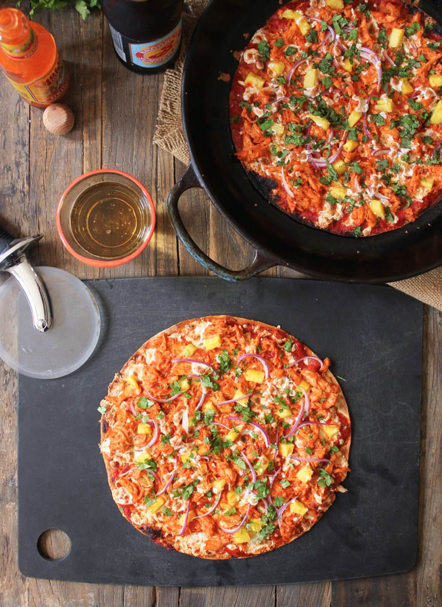 chipotle-chicken-tortilla-pizzas-with-pineapple-and-cilantro-3