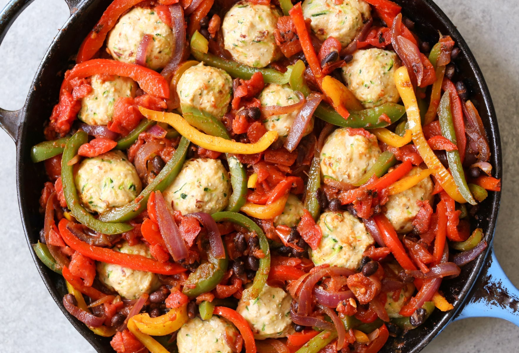 Chicken-Meatball-Fajita-Skillet-step-7