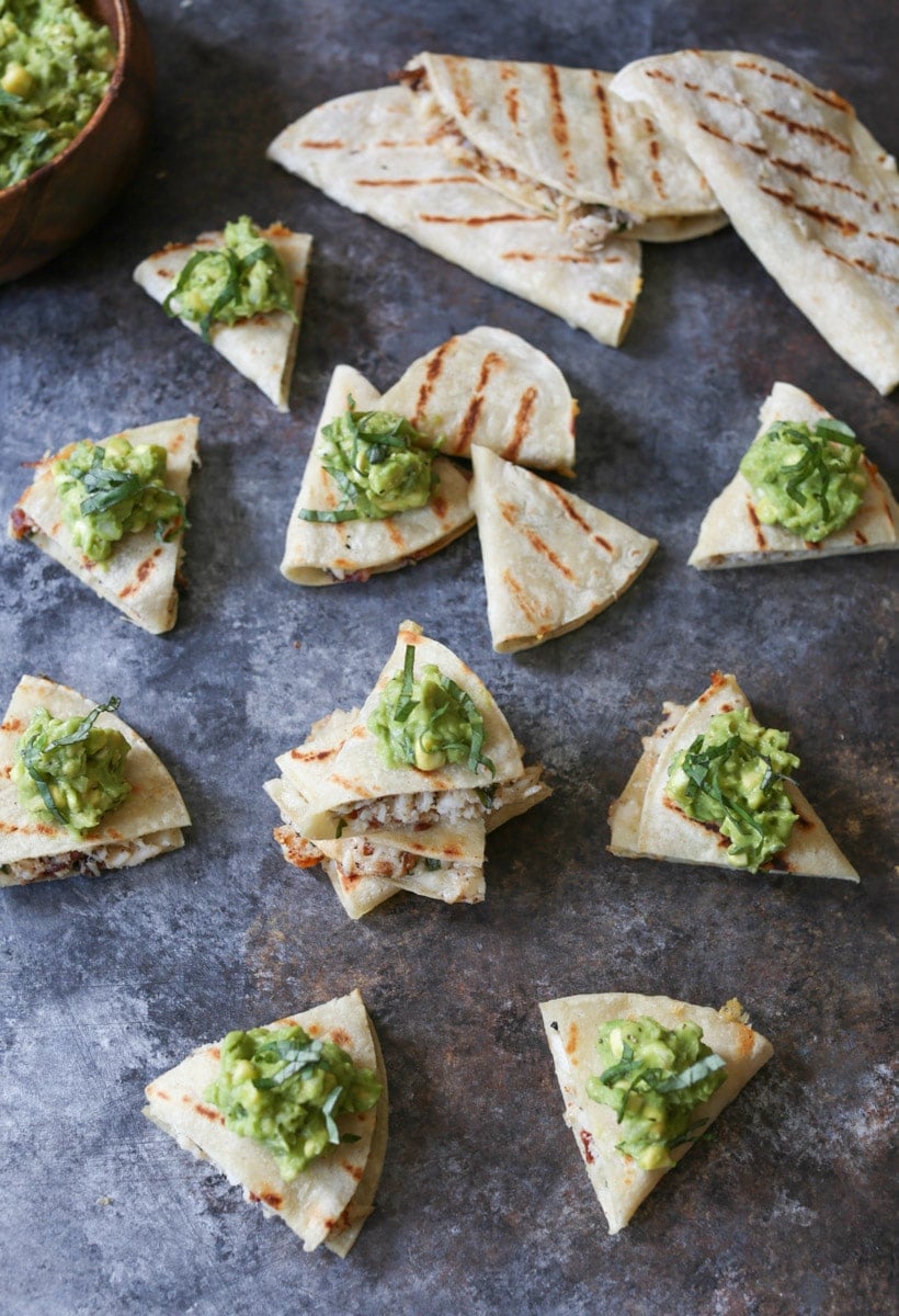 Mini-Crab-and-Bacon-Quesadillas-with-Sweet-Corn-Guacamole-3