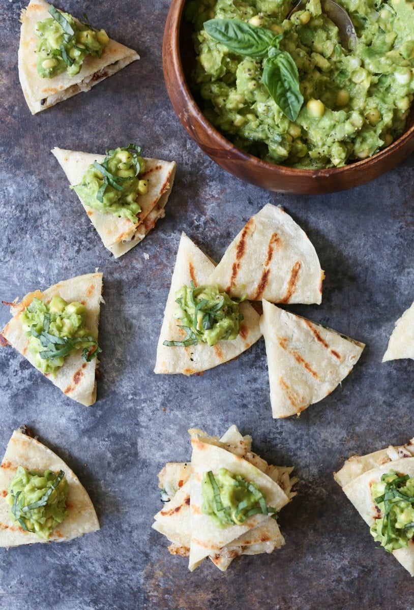 Mini-Crab-and-Bacon-Quesadillas-with-Sweet-Corn-Guacamole-8