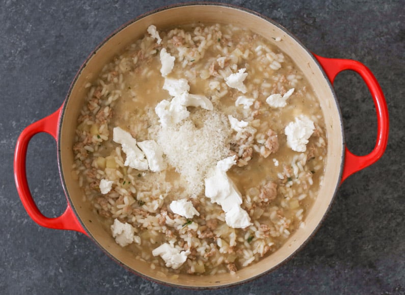 sausage-and-apple-risotto-with-goat-cheese-step-4
