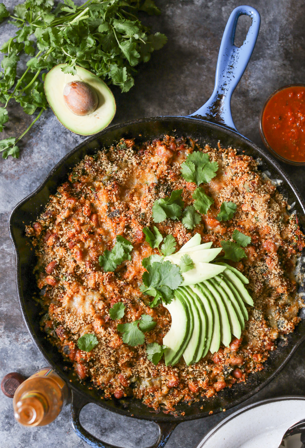 Stuffed Poblano Quinoa Bake