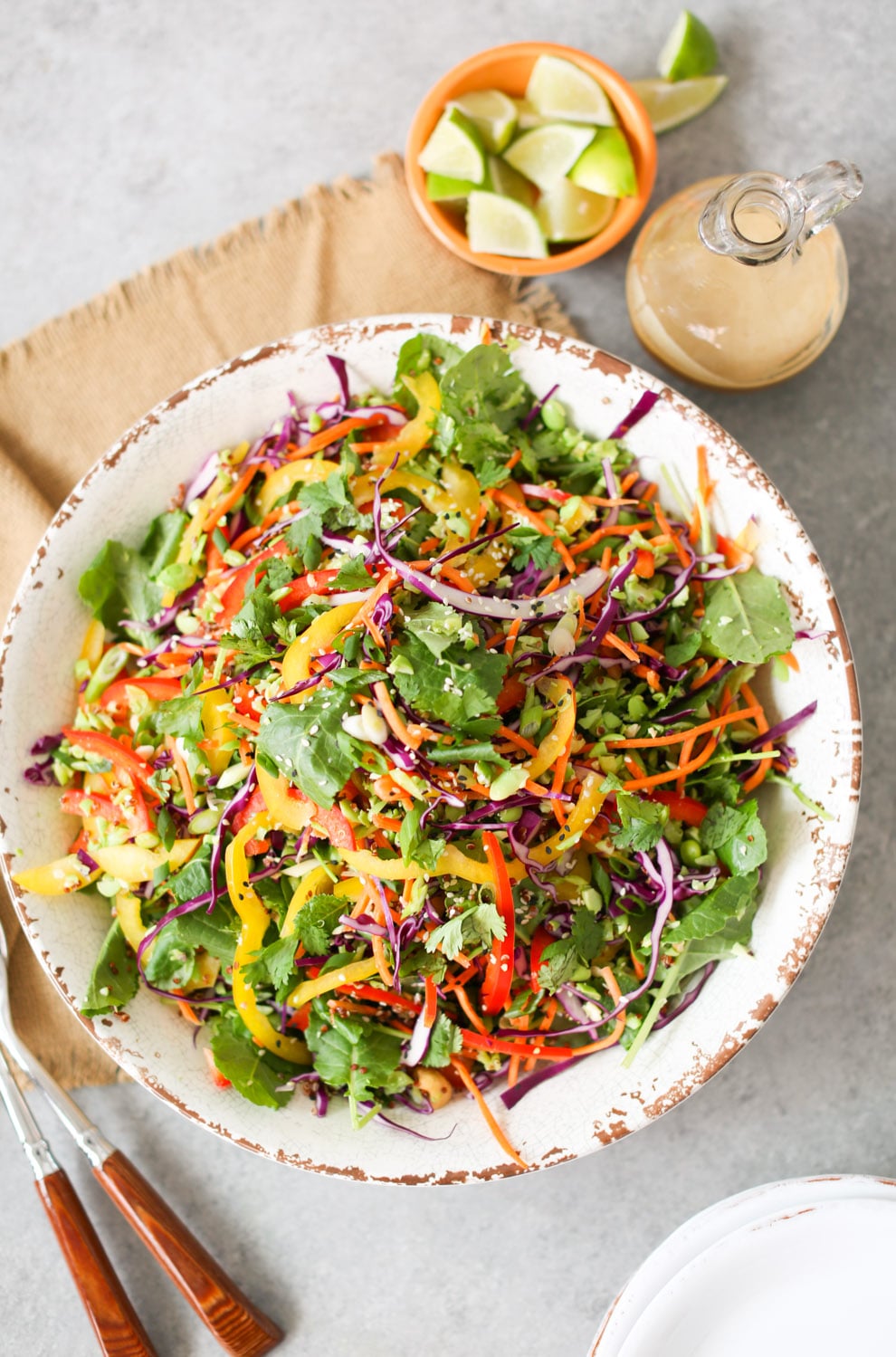 Thai Cashew Chopped Salad with Sesame-Garlic Dressing